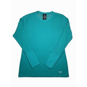 Under Armour ColdGear Shirt Womens XL Teal Long Sleeve Athletic Training Top